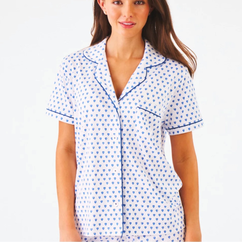 Size Small Blue Hearts Roller Rabbit Top